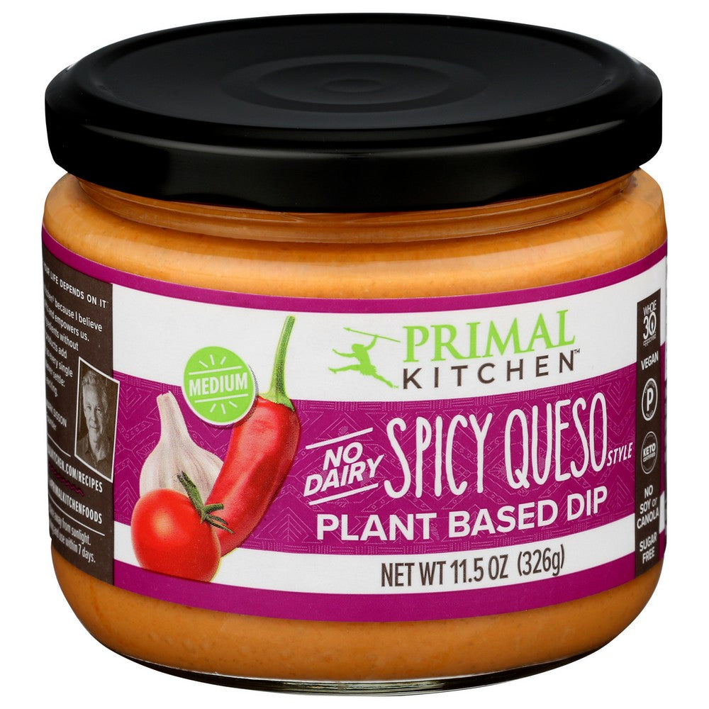Primal Kitchen Dip Queso Spicy - 12 Ounce, Case of 6