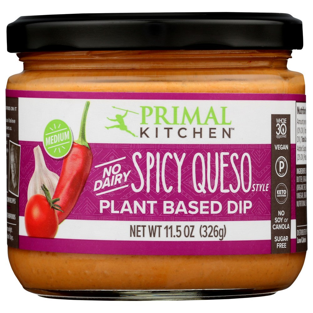Primal Kitchen Dip Queso Spicy - 12 Ounce, Case of 6