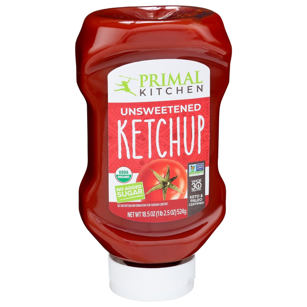 Primal Kitchen Ketchup Unsweet Organic Squeeze - 19 Ounce, Case of 6