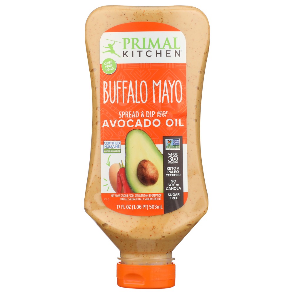 Primal Kitchen Mayo Buff Avo Oil Squeeze - 17 Ounce, Case of 6