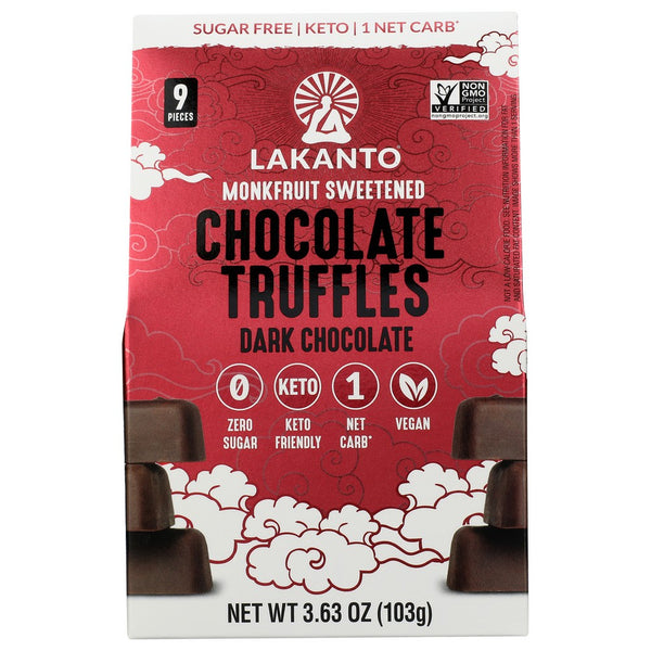 Lakanto Lfg-200,  Truffles Chocolate Dark Chocolate 3.63 Ounce,  Case of 10
