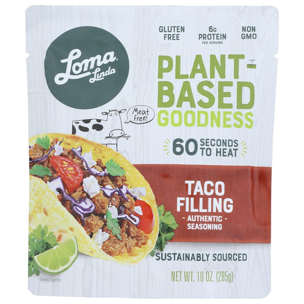 Loma Blue Filling Veg Taco - 10 Ounce, Case of 6