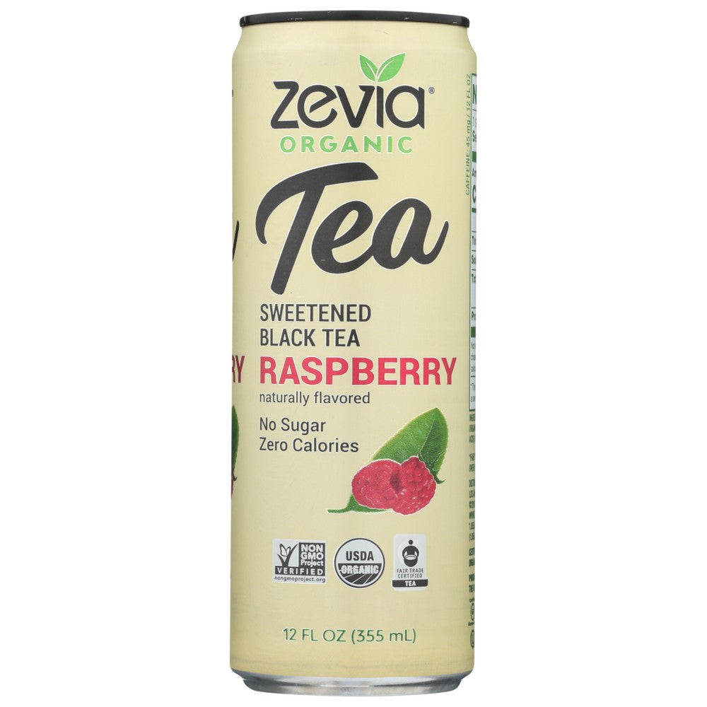 Zevia Tea Black Raspberry Organic - 12 Fluid Ounce, Case of 12