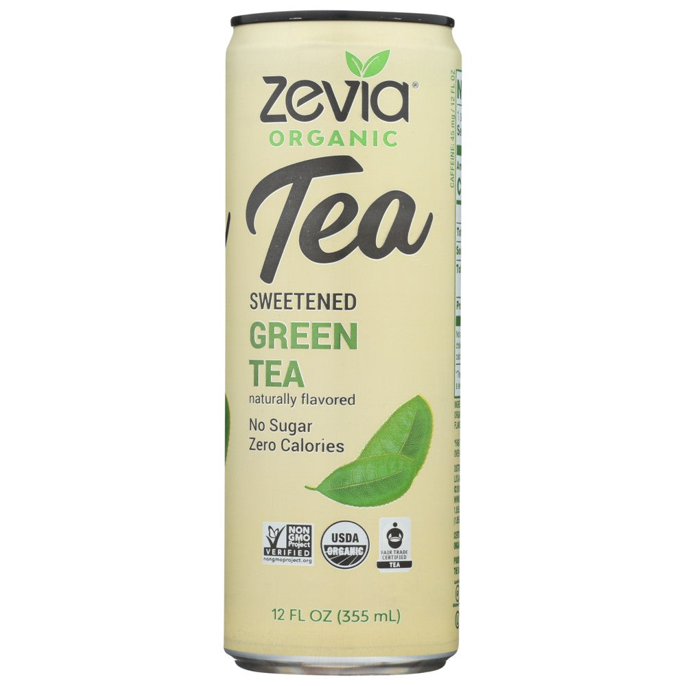 Zevia Tea Green Organic - 12 Fluid Ounce, Case of 12