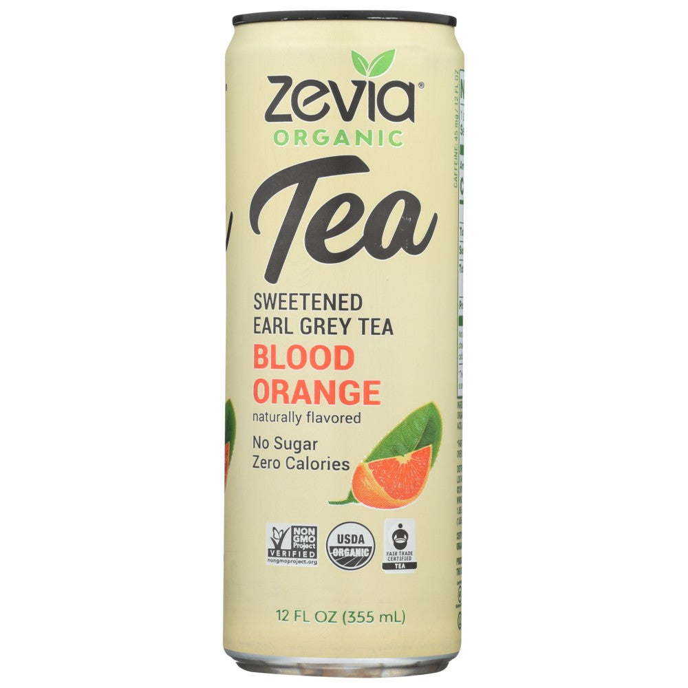 Zevia Tea Earl Grey Bld Orng Organic - 12 Fluid Ounce, Case of 12