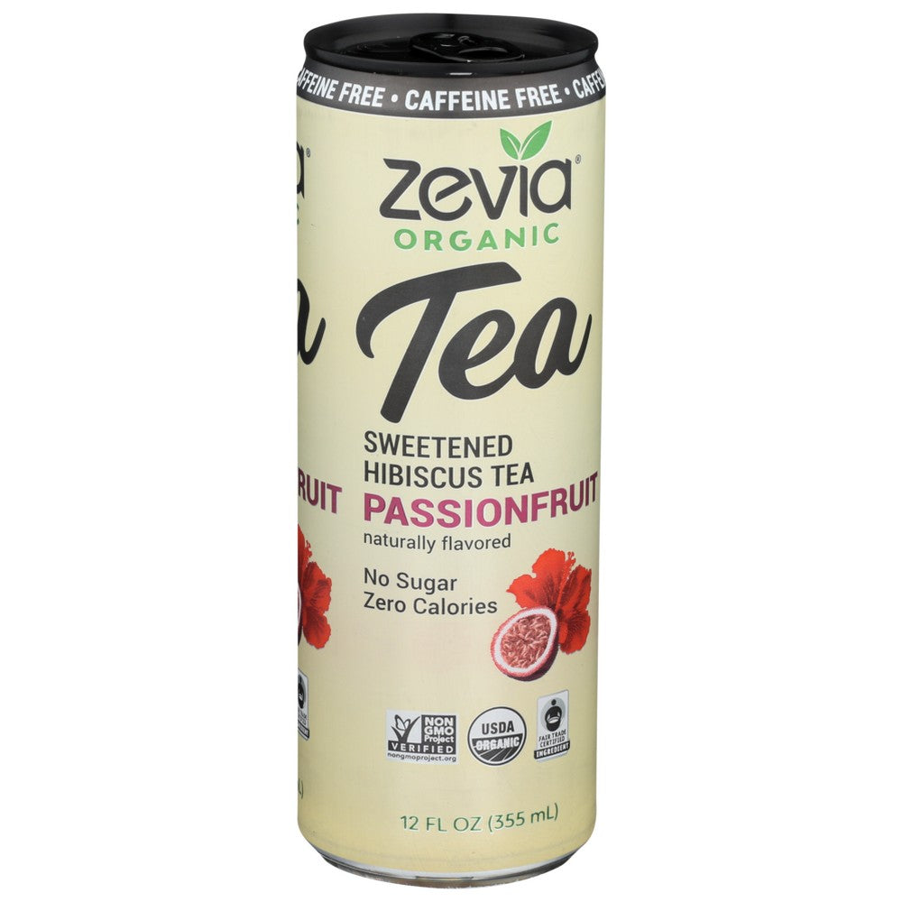 Zevia Tea Hibiscus Pssnfrt Cf Organic - 12 Fluid Ounce, Case of 12