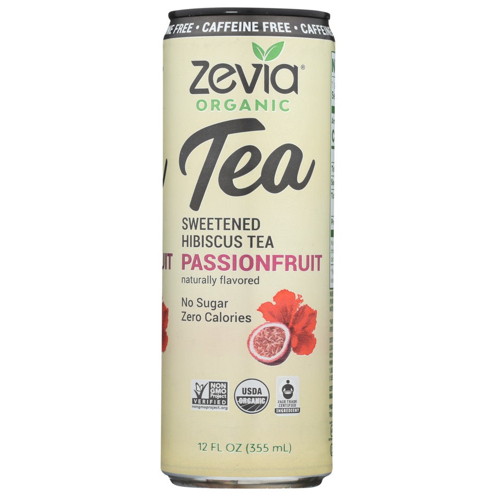 Zevia Tea Hibiscus Pssnfrt Cf Organic - 12 Fluid Ounce, Case of 12