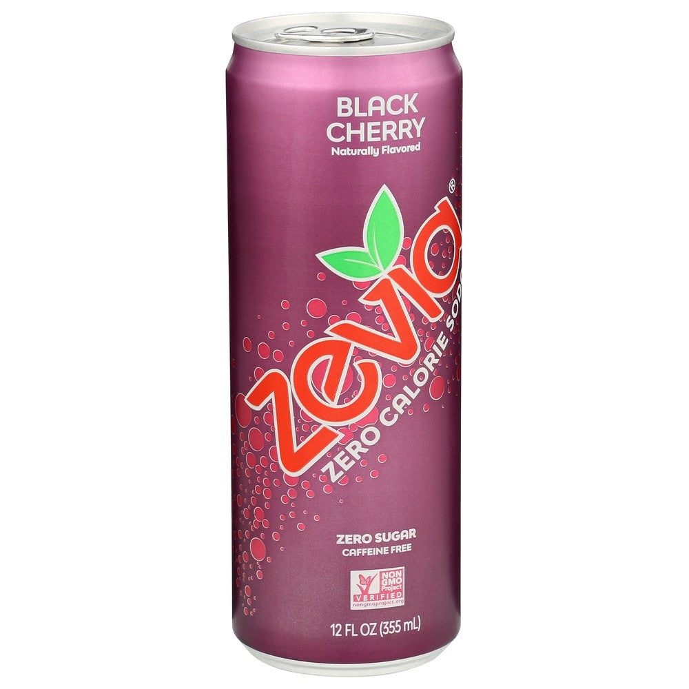 Zevia Soda Black Cherry - 12 Fluid Ounce, Case of 12