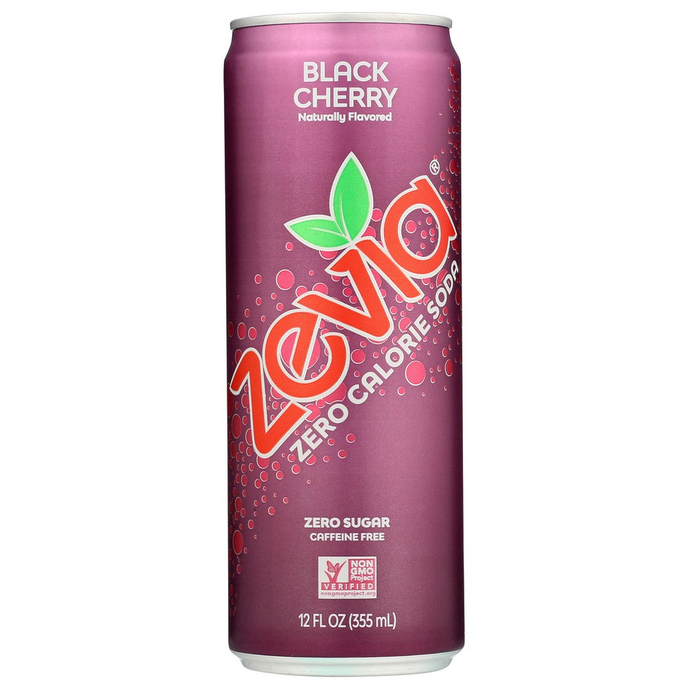 Zevia Soda Black Cherry - 12 Fluid Ounce, Case of 12