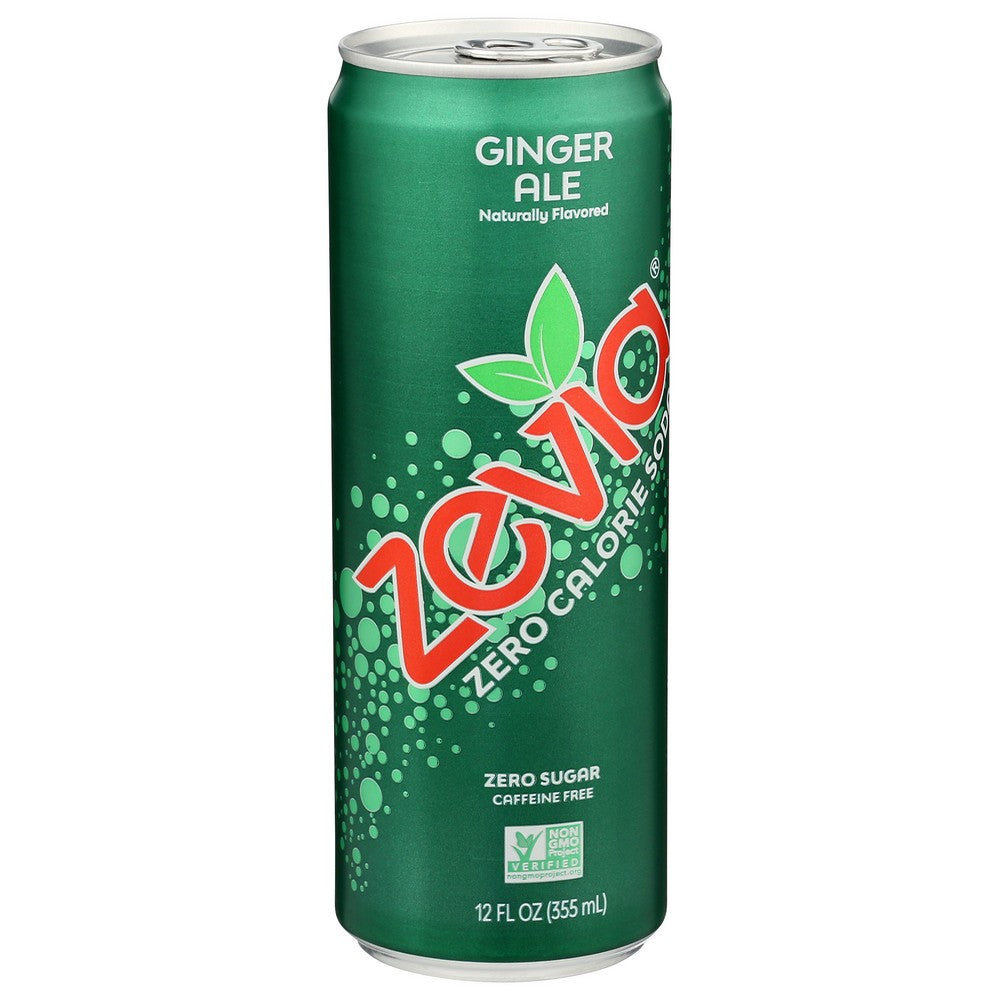 Zevia Soda Ginger - 12 Ounce, Case of 12