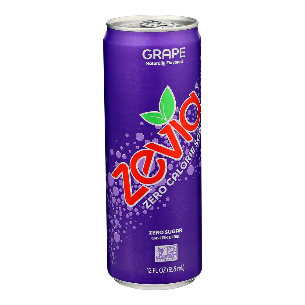 Zevia Soda Grape - 12 Fluid Ounce, Case of 12