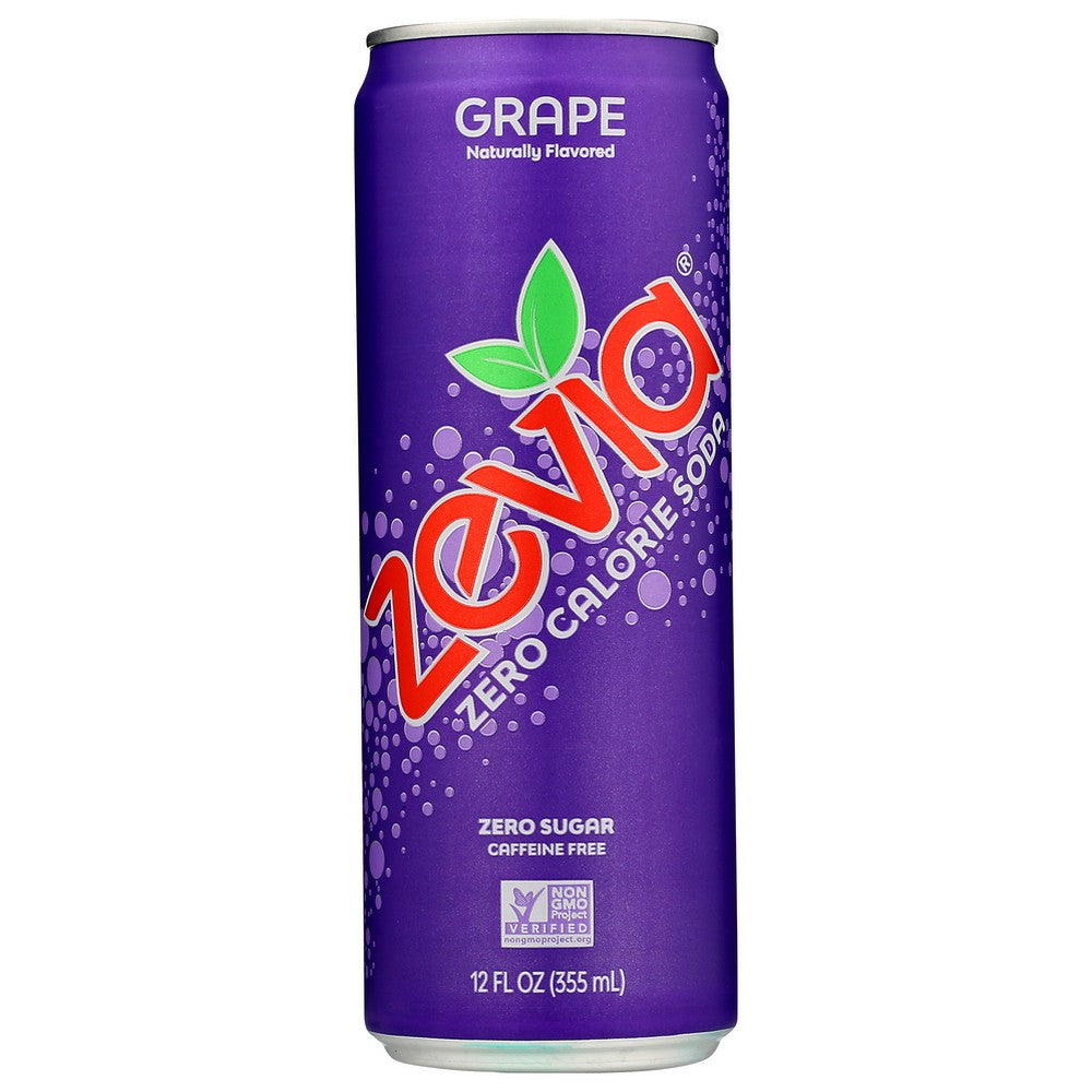 Zevia Soda Grape - 12 Fluid Ounce, Case of 12