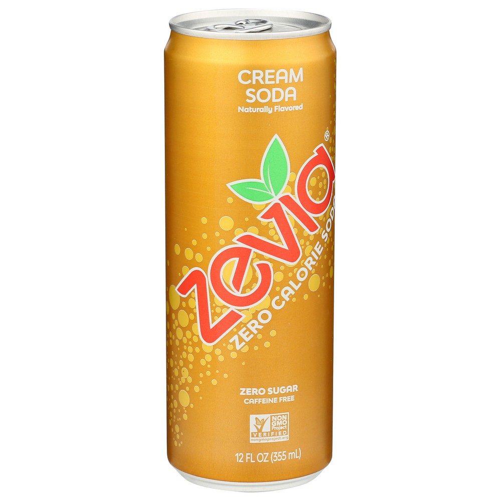 Zevia Soda Cream - 12 Fluid Ounce, Case of 12