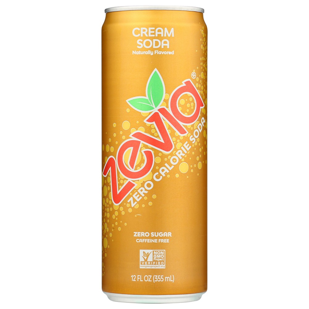 Zevia Soda Cream - 12 Fluid Ounce, Case of 12