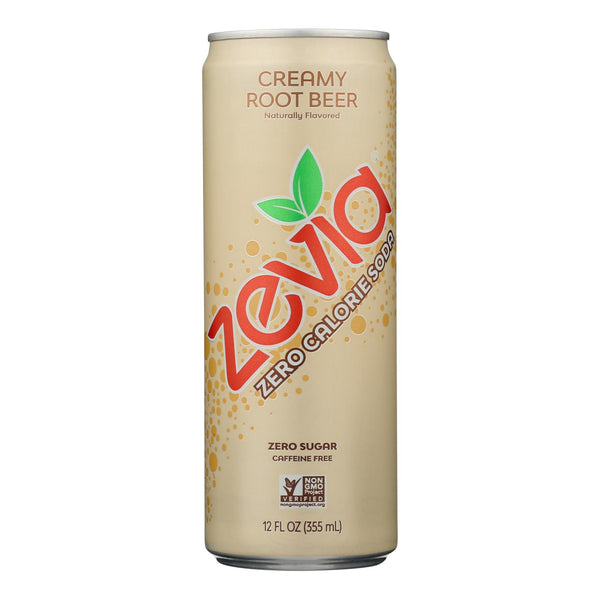 Zevia - Soda Creamy Root Beer - Case of 12-12 Fluid Ounce