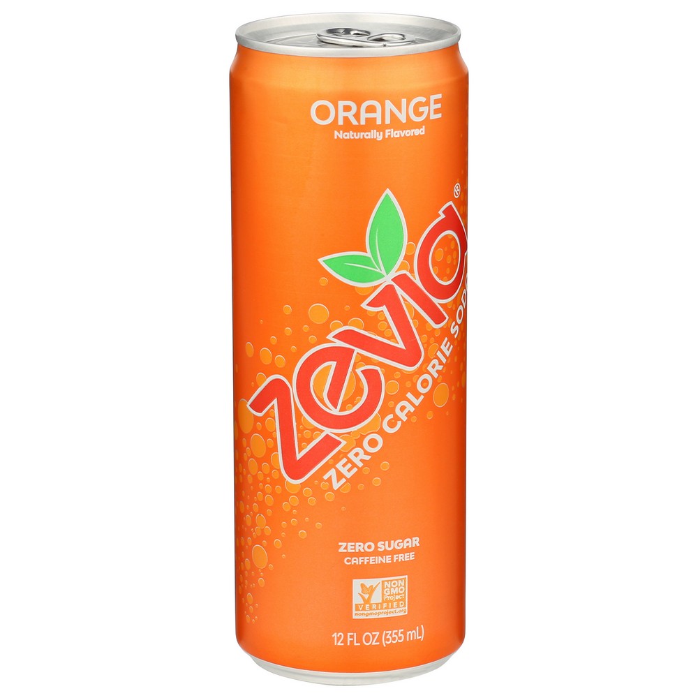 Zevia Soda Orange - 12 Fluid Ounce, Case of 12