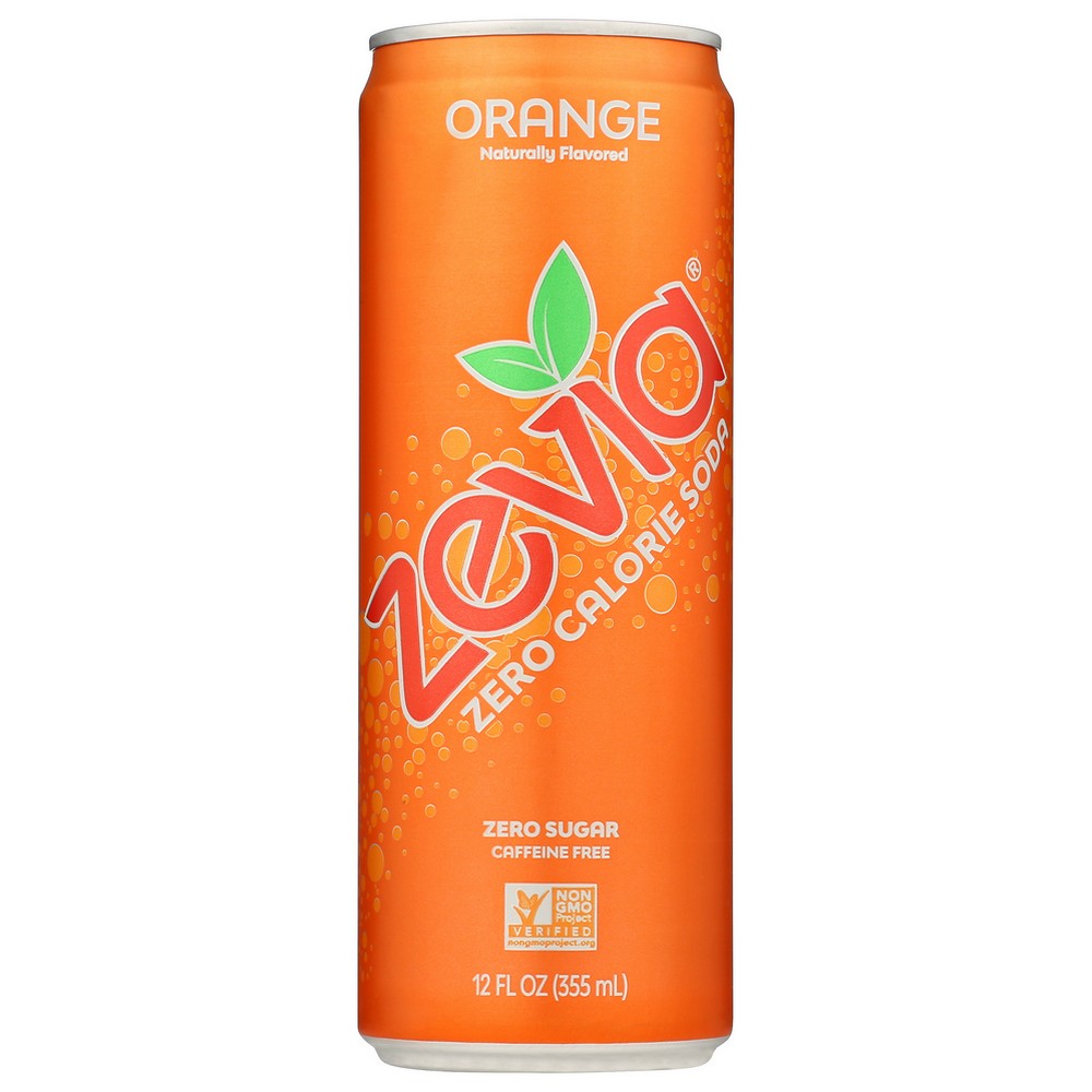Zevia Soda Orange - 12 Fluid Ounce, Case of 12