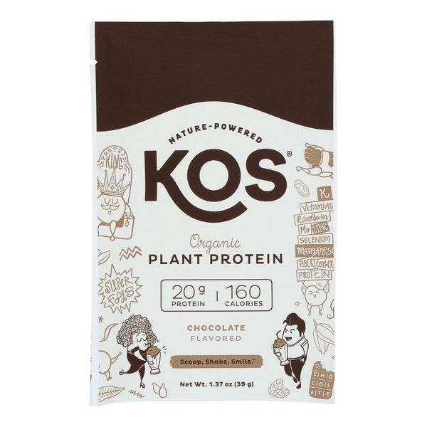 Kos - Protein Powder Chocolate Single - Case of 12-1.37 Ounce