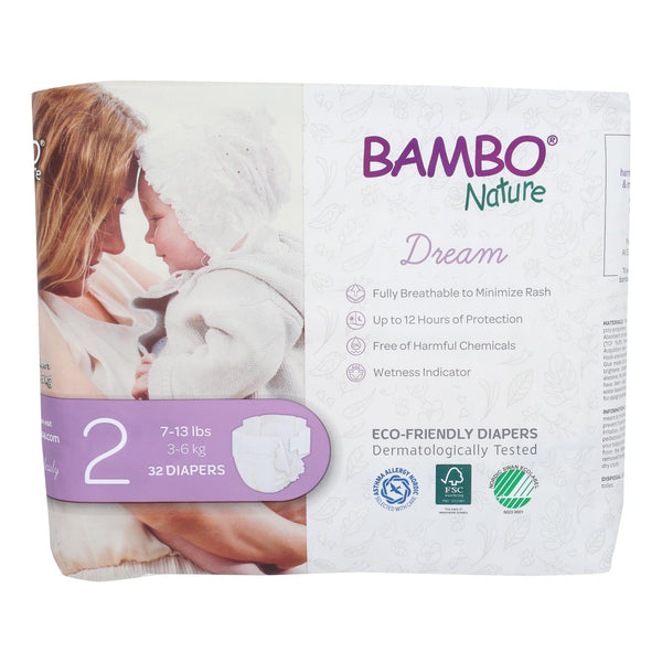 Bambo Nature - Diapers Size 2 - Case of 6-32 Count