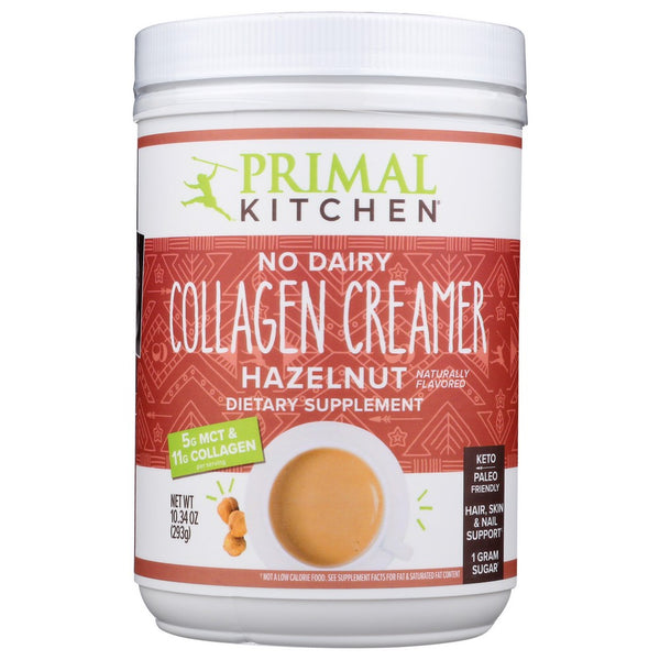 Primal Kitchen® 108500046395630000,  No Dairy Hazelnut Collagen Creamer 10.34 Ounce,  Case of 1