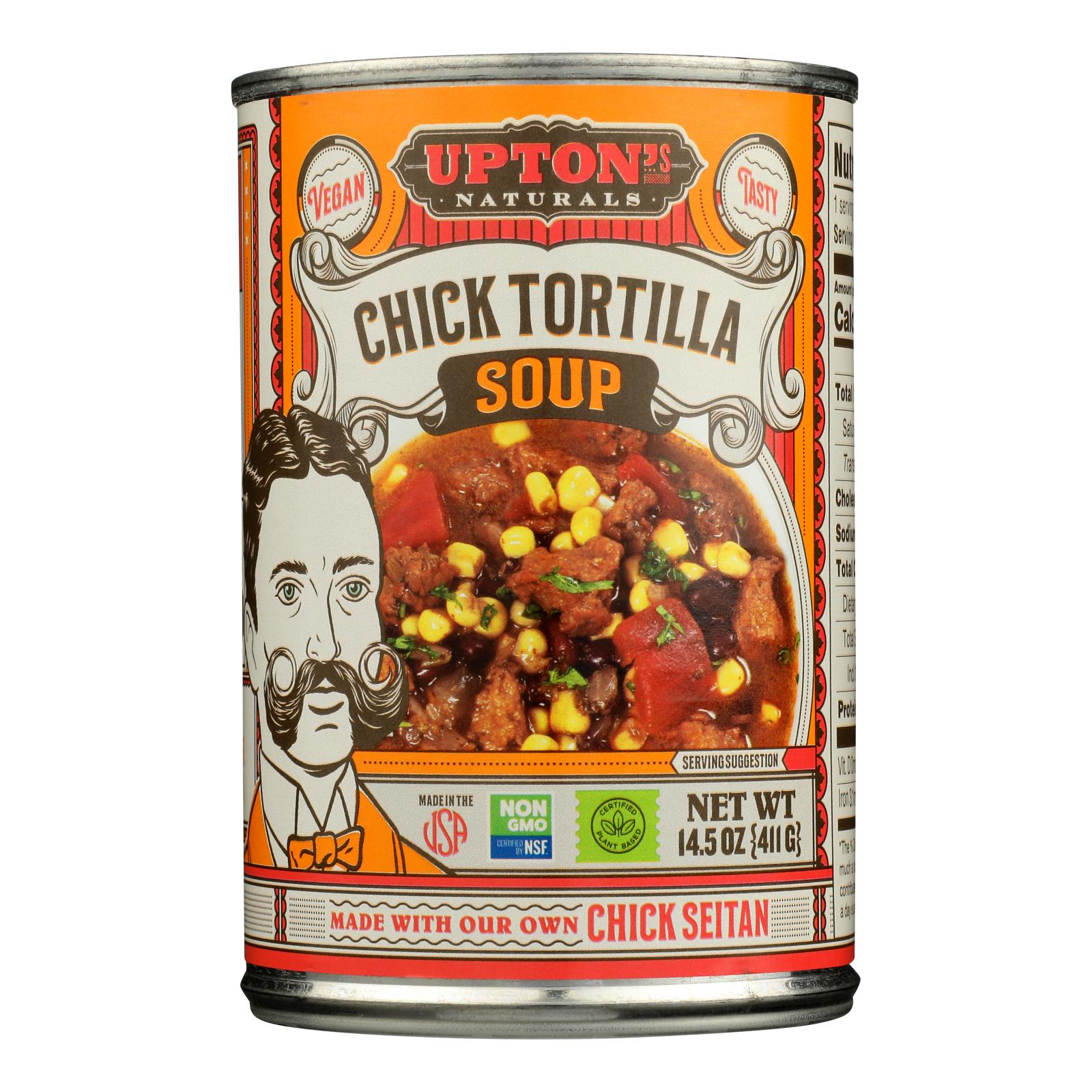 Upton's Naturals - Soup Vegn Chck Tortilla - Case of 8-14.5 Ounce
