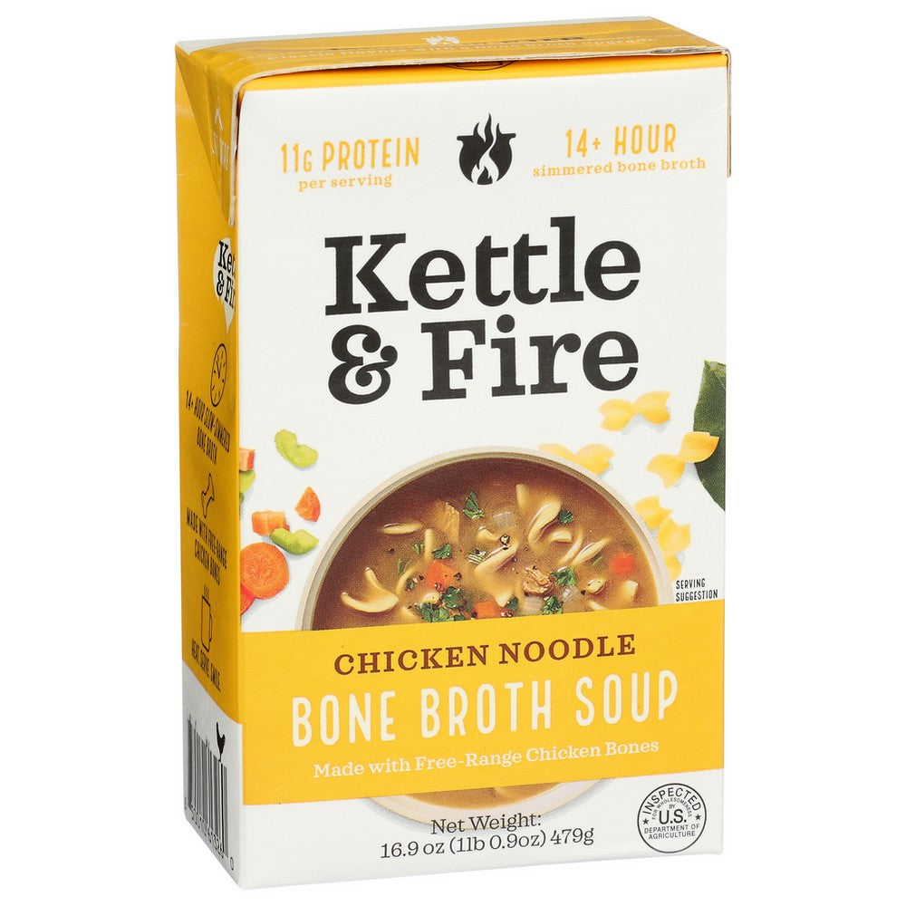 Kettle And Fire Soup Chicken Noodle - 16 Ounce, Case of 6