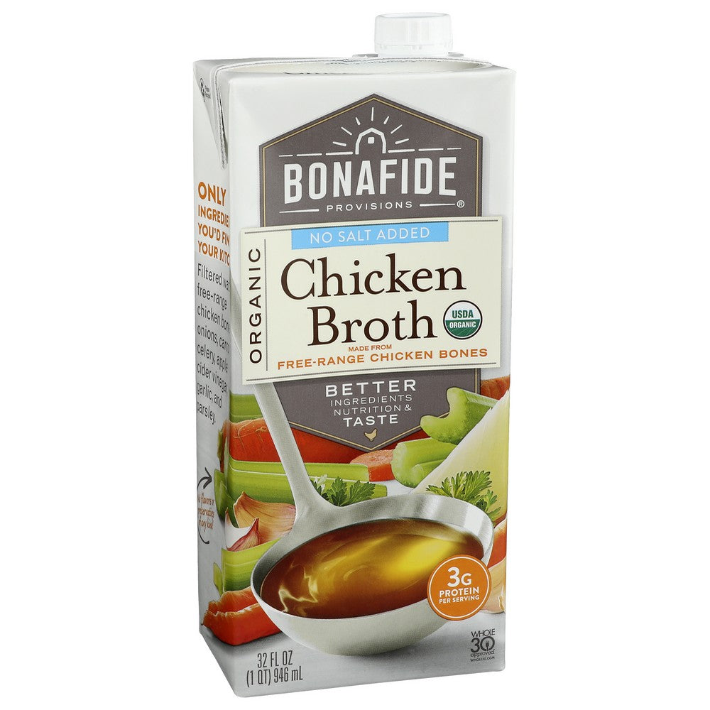 Bonafide Broth Chicken Nsa Dry - 32 Fluid Ounce, Case of 6