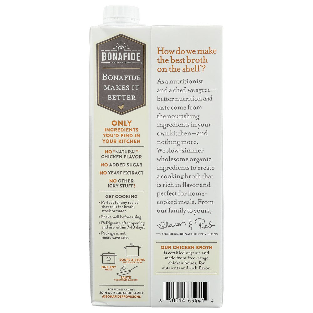 Bonafide Broth Chicken Nsa Dry - 32 Fluid Ounce, Case of 6