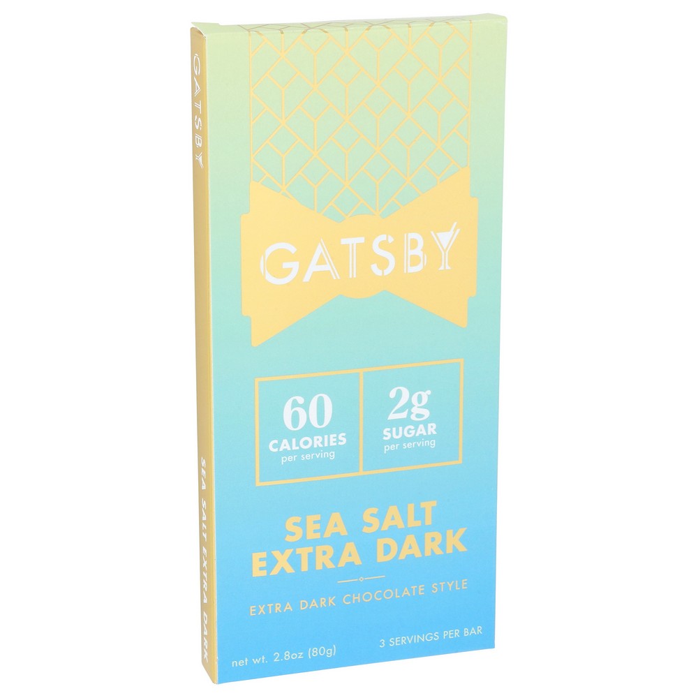 Gatsby Bar Sea Salt Extra Drk Chocolate - 3 Ounce, Case of 12