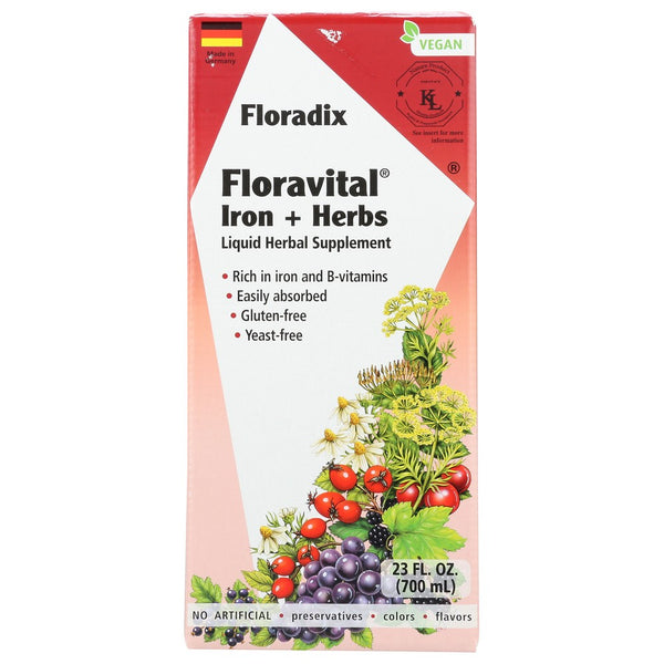 Floradix® 90J06023,  Floravital® Iron + Herbs Liquid Extract 23 Fluid Ounce,  Case of 1