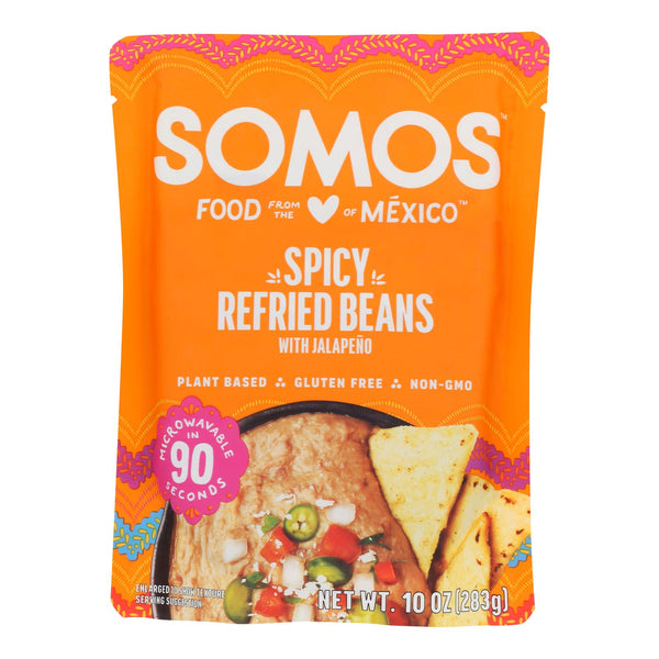 Somos - Beans Rth Refried Spicy - Case of 6-10 Ounce
