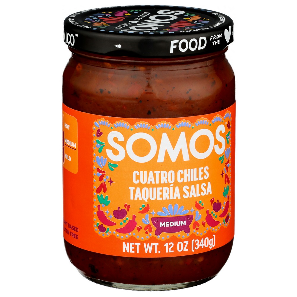 Somos Salsa Cuatro Chiles Med - 12 Ounce, Case of 6