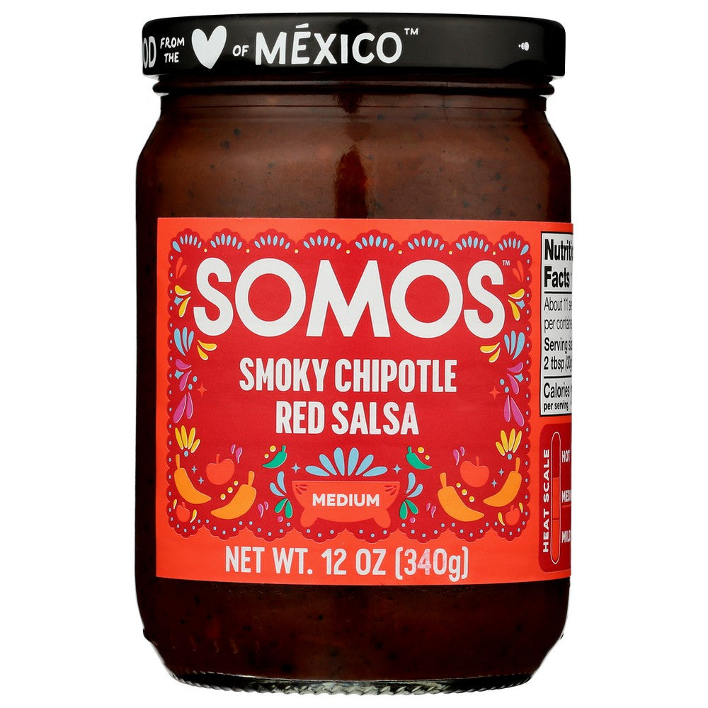 Somos Salsa Smoky Chipotle Med - 12 Ounce, Case of 6