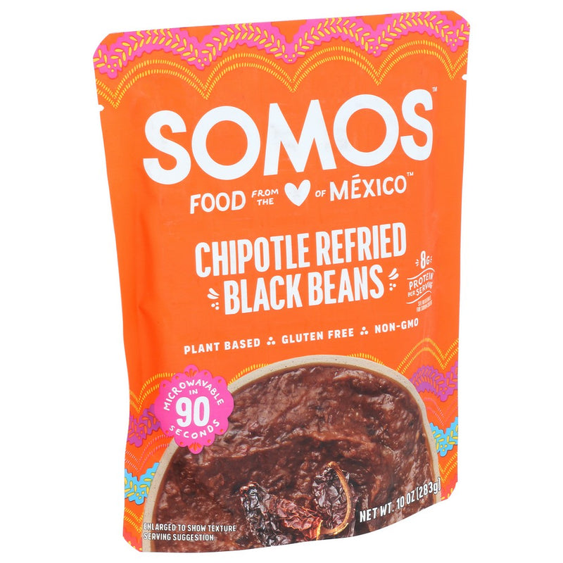 Somos Beans Refried Chipotle - 10 Ounce,  Case of 6