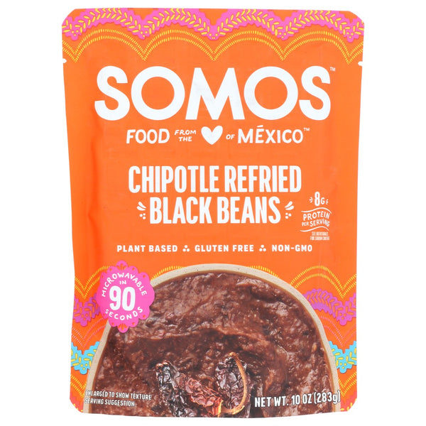 Somos Beans Refried Chipotle - 10 Ounce,  Case of 6