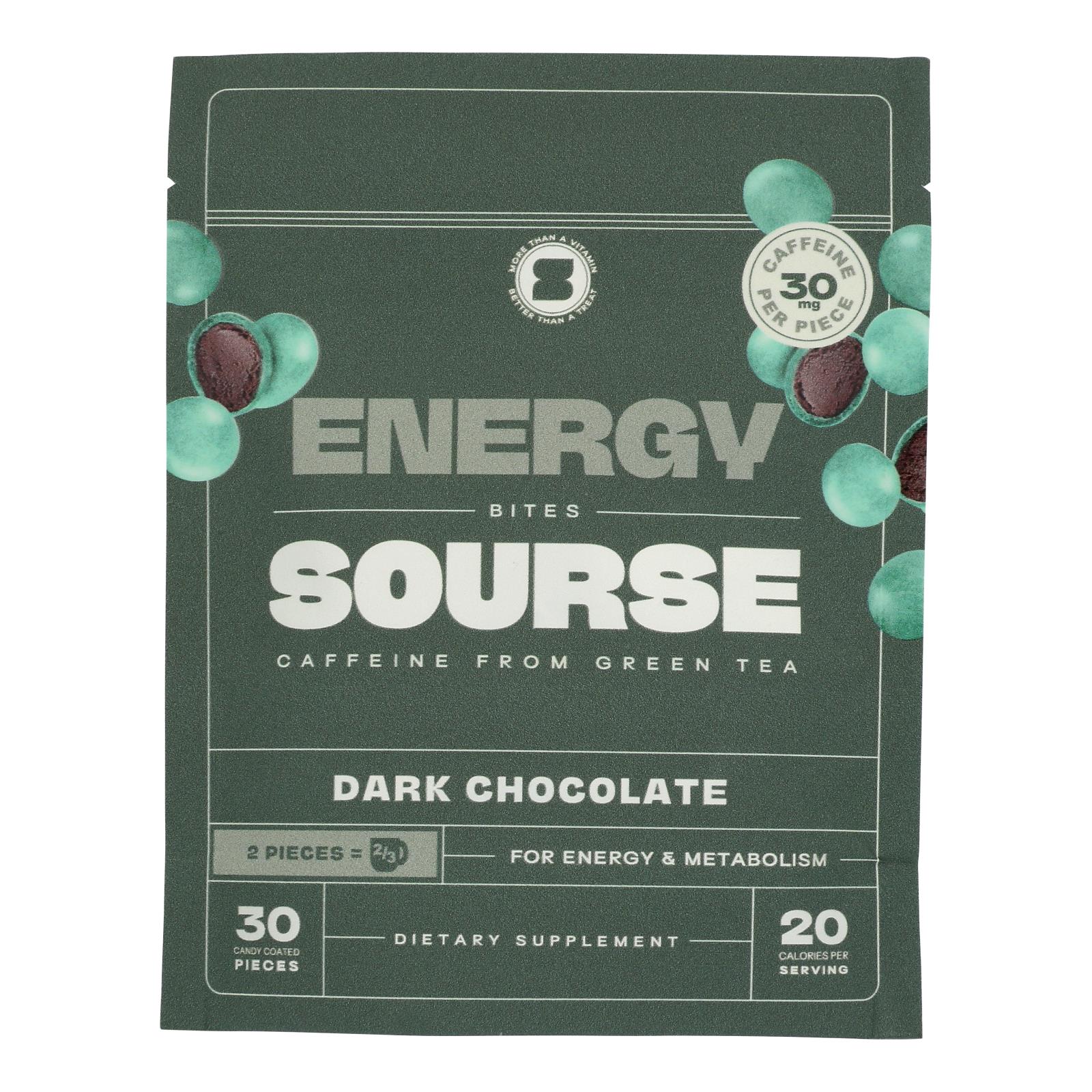 Sourse - Energy Bite Vitamin Infused Chocolate - Case of 6-2.2 Ounce