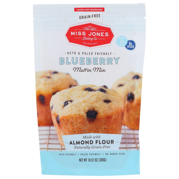 Miss Jones Baking Co. , Blueberry Muffin Mix Grain Free 10.57 Ounce,  Case of 6