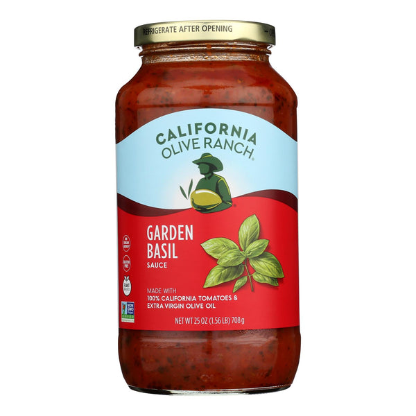 California Olive Ranch - Psta Sauce Garden Basil - Case of 6-25 Ounce