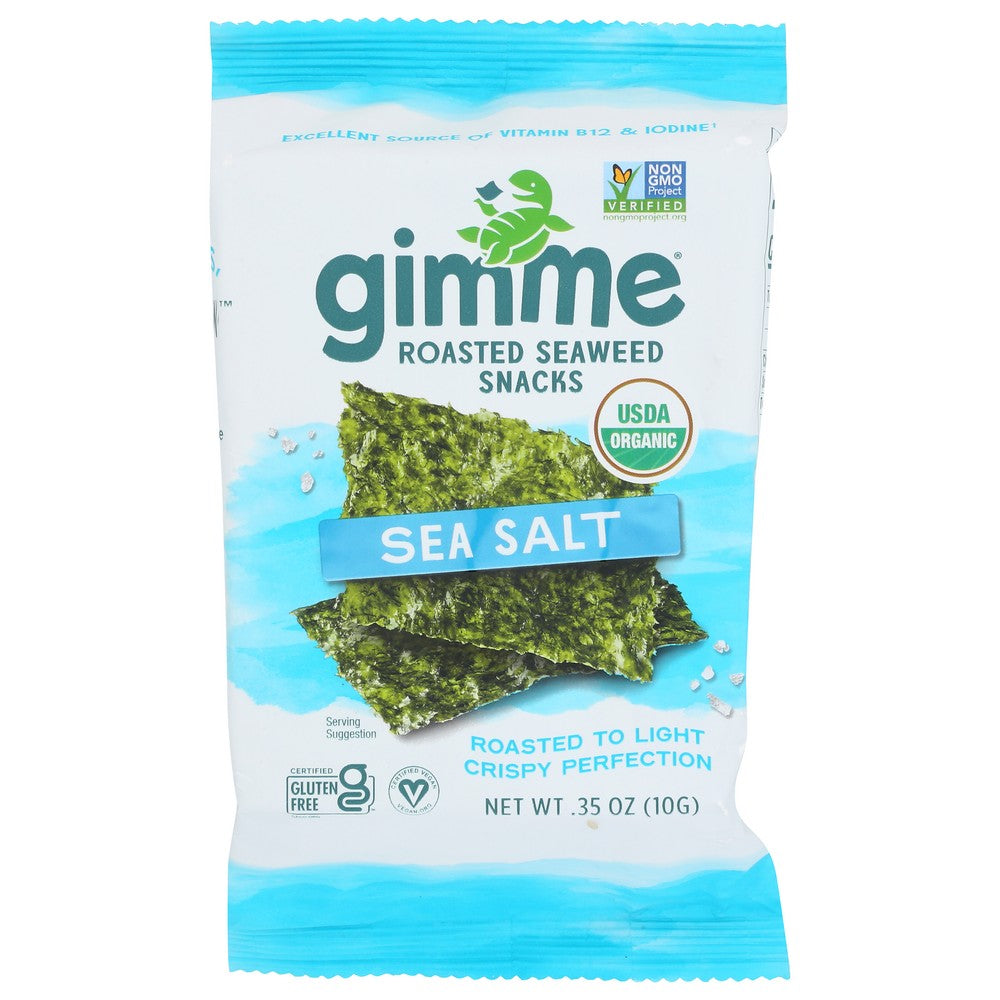 Gimme Seaweed Snack Roasted Sea Salt Organic - 0 Ounce, Case of 12