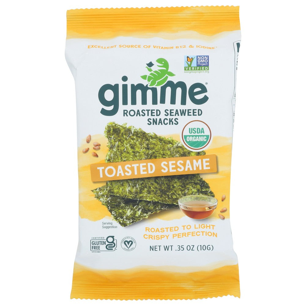 Gimme Seaweed Snack Roasted Ssme Organic - 0 Ounce, Case of 12