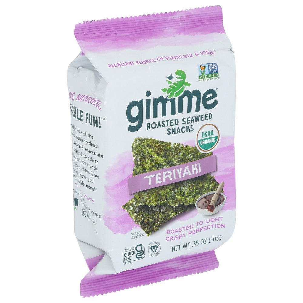 Gimme Seaweed Snack Roasted Tryaki Organic - 0 Ounce, Case of 12