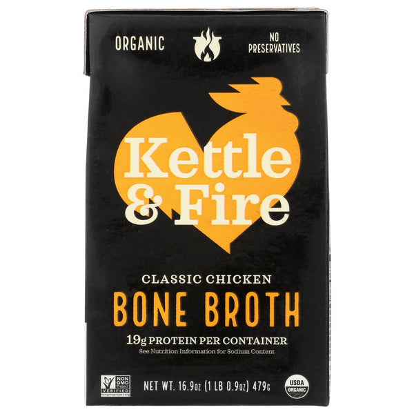 Kettle And Fire 703, Kettle & Fire Chicken Bone Broth, 16.2 Fl. Oz.,  Case of 6