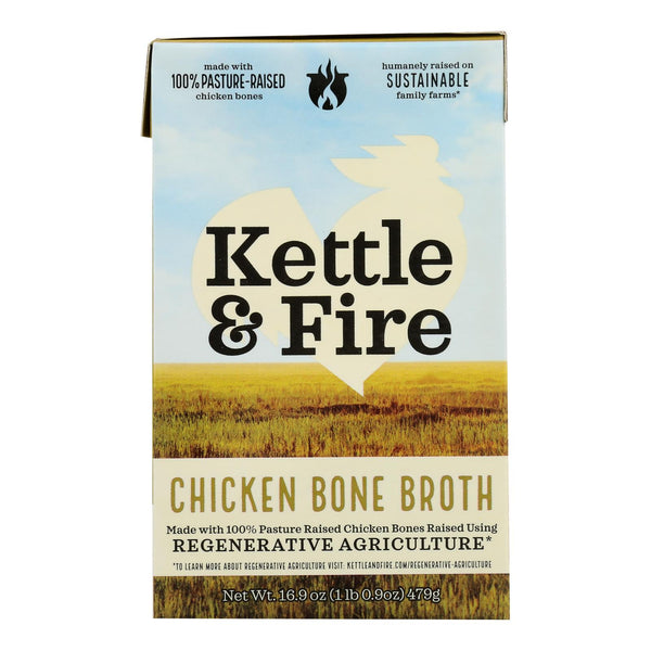 Kettle And Fire - Bone Broth Chicken Regntv - Case of 6-16.9 Ounce