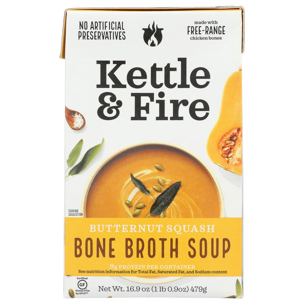 Kettle And Fire 728, Butternut Squash Butternut Squash Soup 16.9 Ounce,  Case of 6