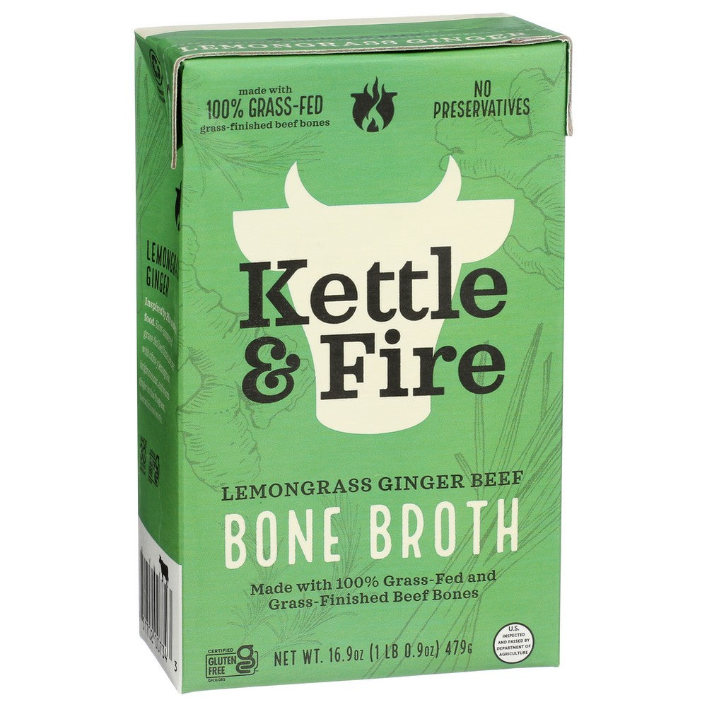 Kettle And Fire Bone Broth Lmngrs Gngr - 17 Fluid Ounce, Case of 6