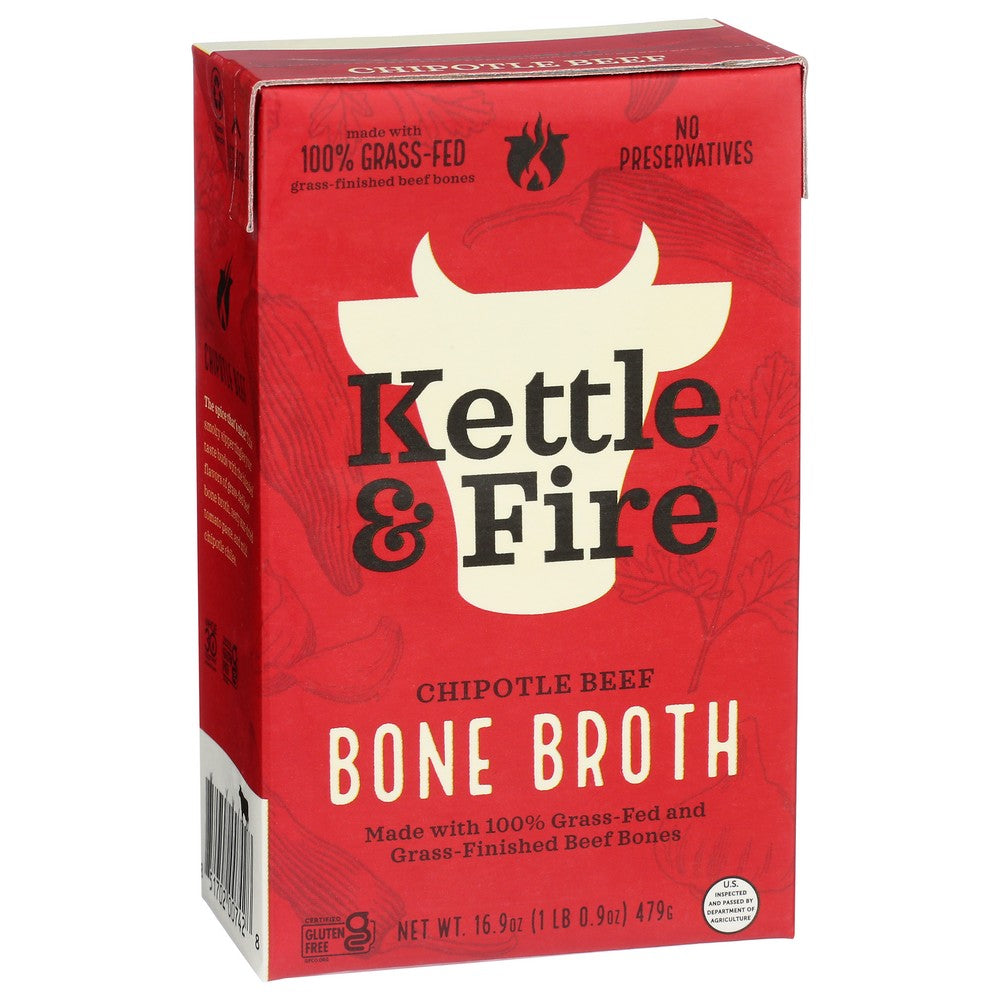 Kettle And Fire Broth Bone Beef Chptle - 17 Ounce, Case of 6