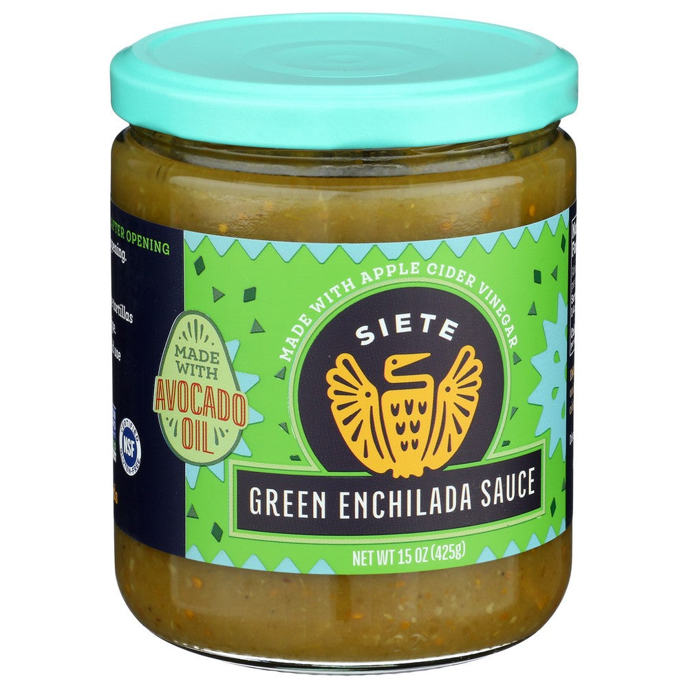 Siete Sauce Enchilada Green - 15 Ounce, Case of 6