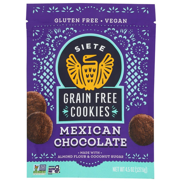 Siete Chco-4.5-10,  4.5Oz Mexican Chocolate Cookie 4.5 Ounce,  Case of 10