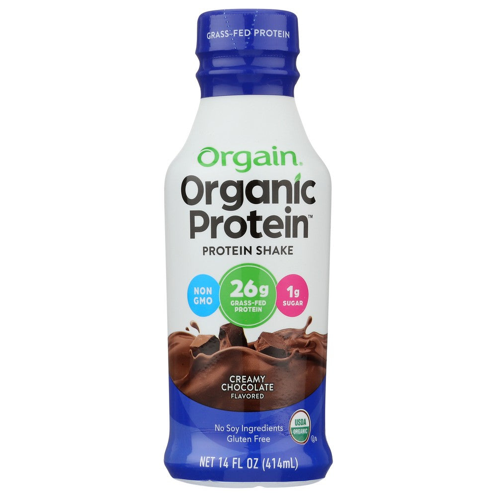 Orgain Protein 26g Rtd Chocolate Organic - 14 Fluid Ounce, Case of 12