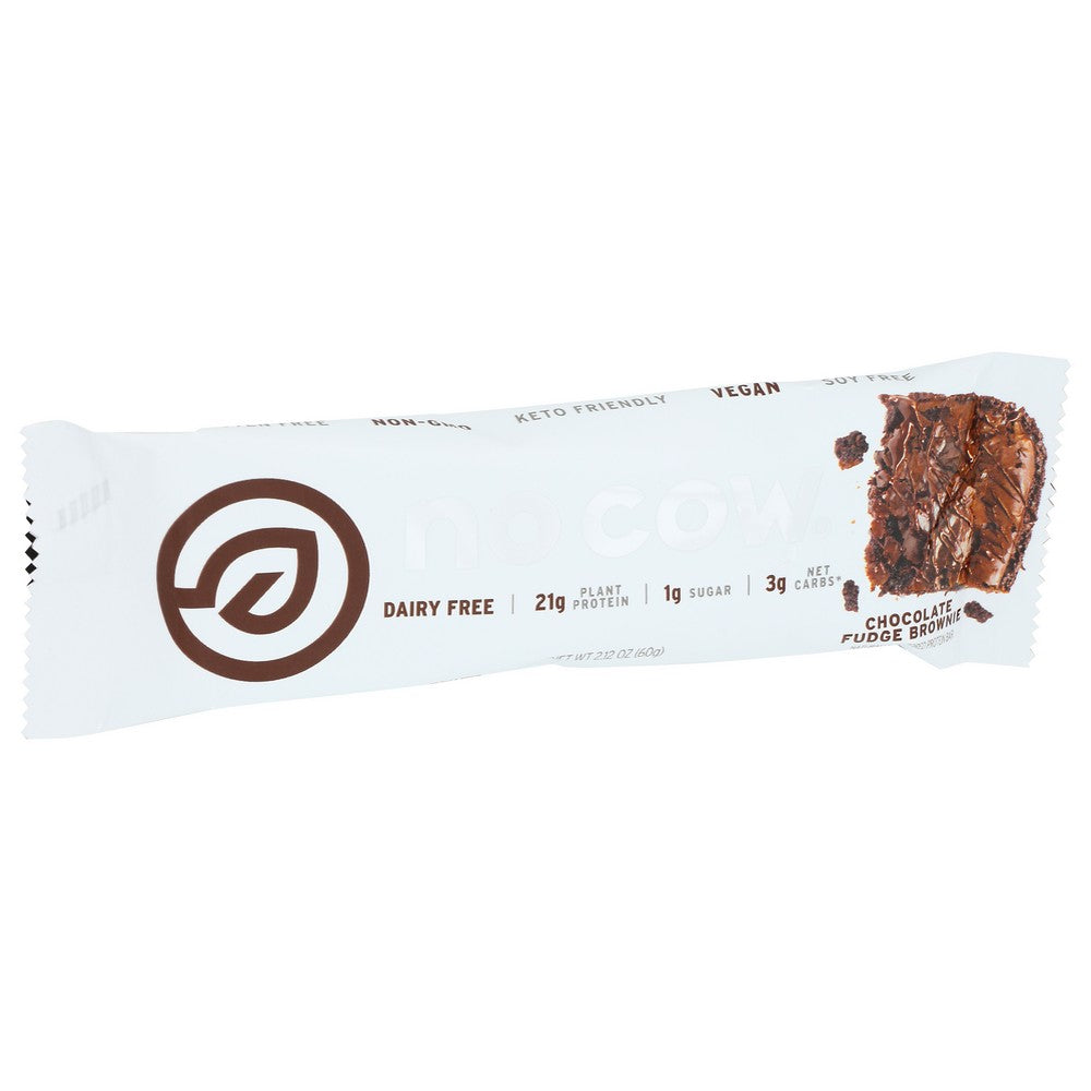 No Cow Bar Bar Chocolate Fdg Brownie - 2 Ounce, Case of 12